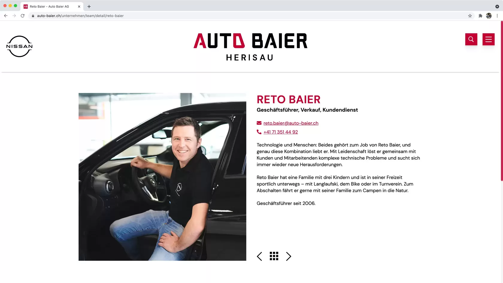 Printscreen 1 Umsetzung Auto Baier AG