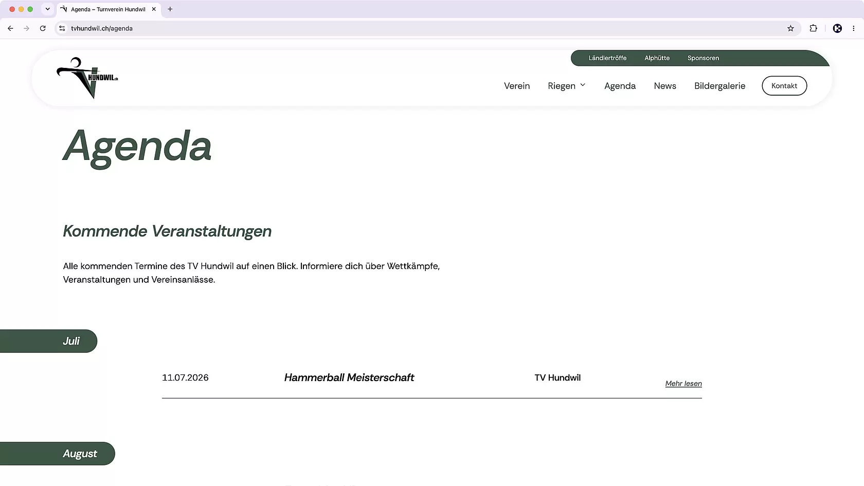 Umsetzung Turnverein Hundwil 